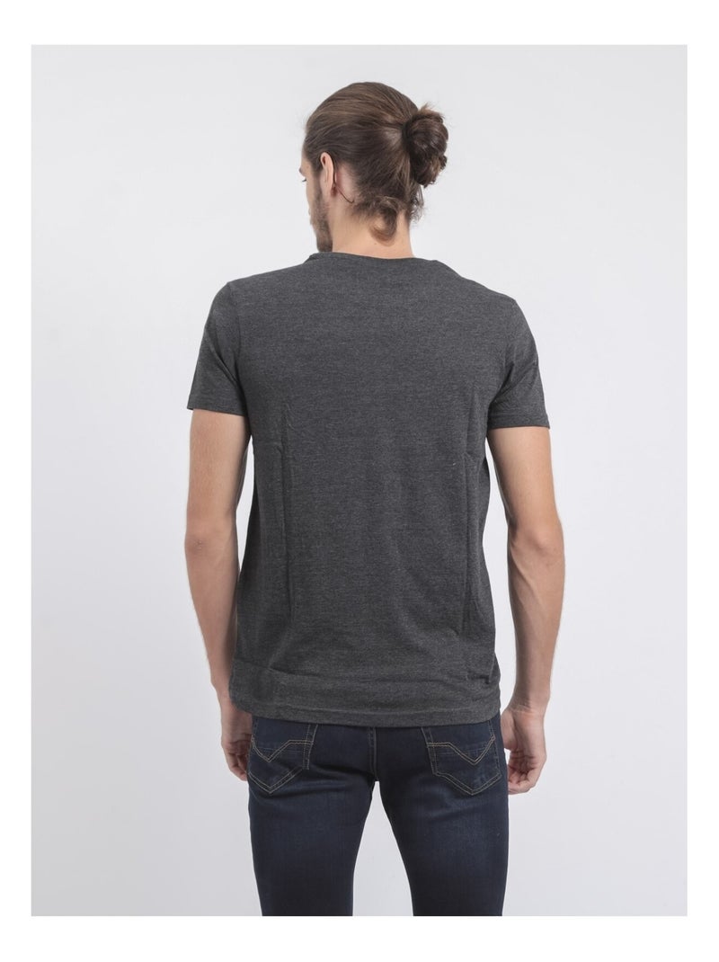 Joultix t-shirt met korte mouwen, ronde hals en gemaakt van puur katoen Antracietgrijs - Kiabi