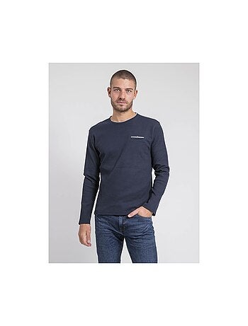 Jovictor t-shirt met ronde hals en lange mouwen en textuur