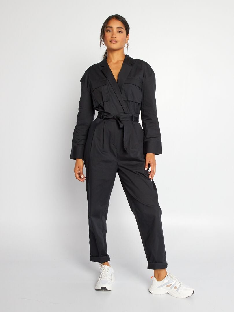 Mikky jeans jumpsuit - Zwart