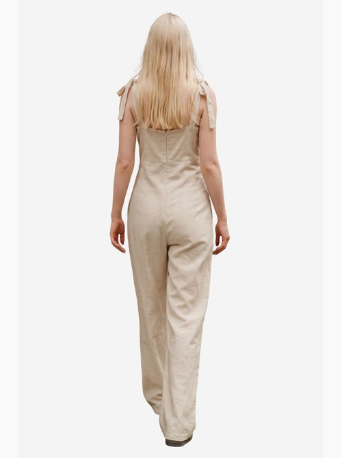 Jumpsuit van linnenmix met sweetheart-halslijn my fashion - Kiabi