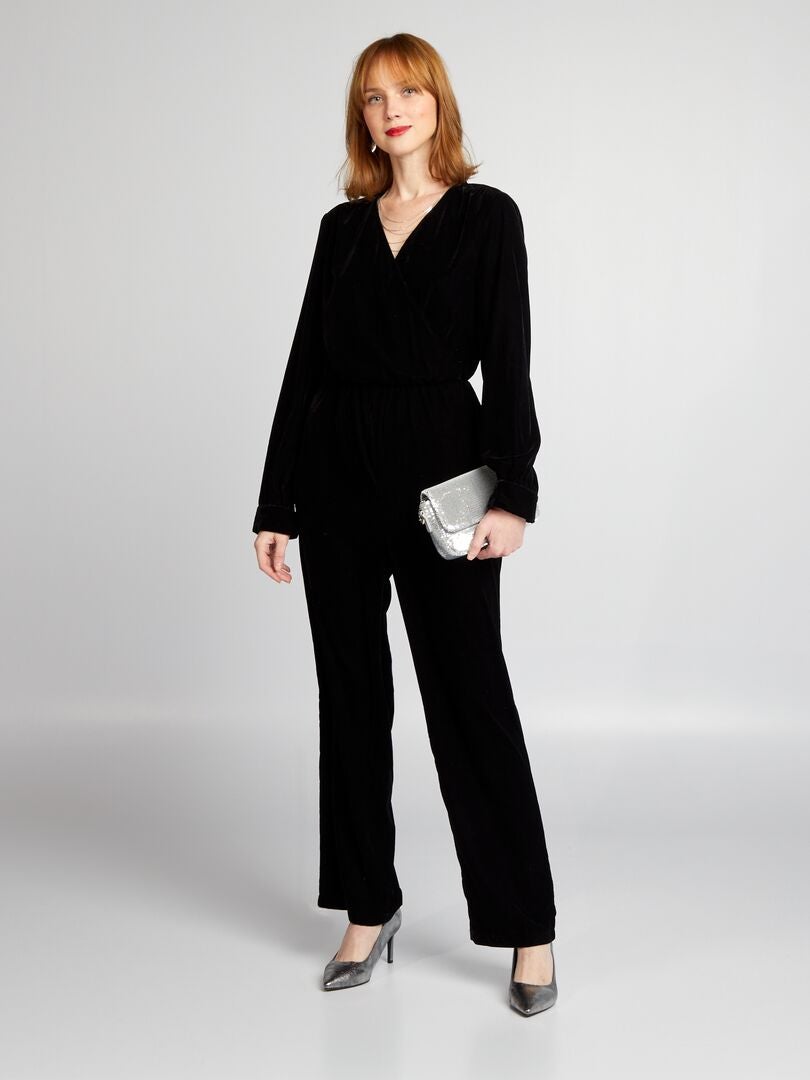 Jumpsuit van velours ZWART Kiabi 39.00€