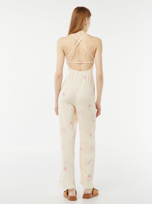 Jumpsuit van wafelstof - Kiabi