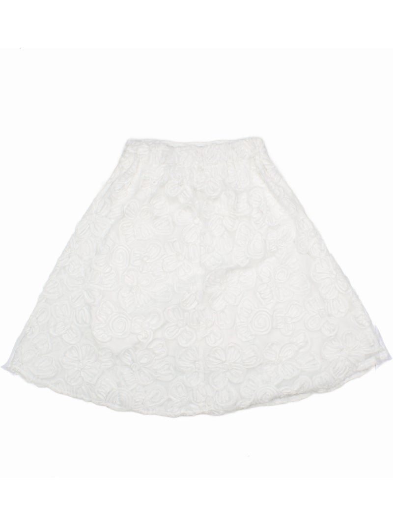 Jupe à broderies - Kids Star Blanc - Kiabi