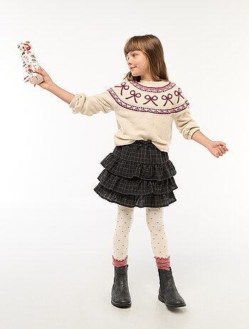 Jupe à carreaux en coton