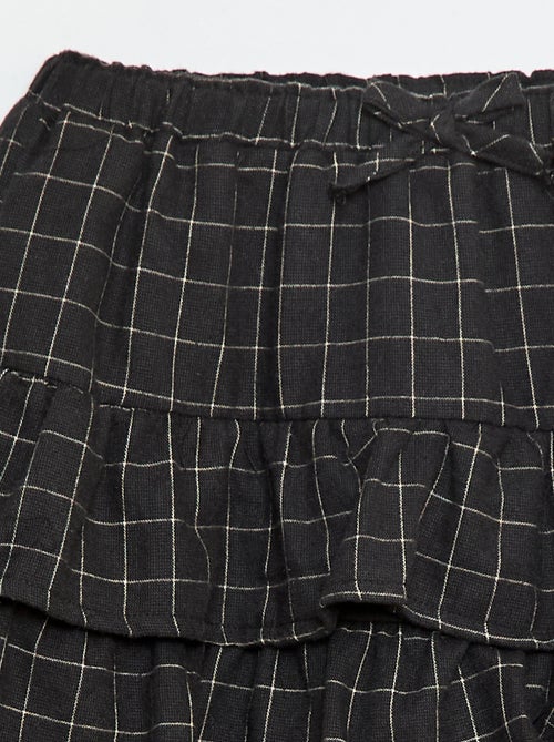 Jupe à carreaux en coton - Kiabi