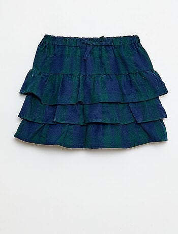 Jupe à carreaux en coton