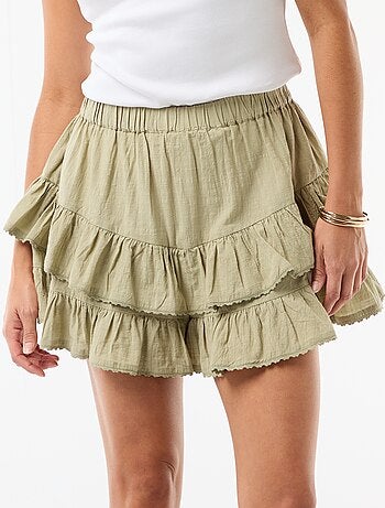 Jupe à étages et à volants