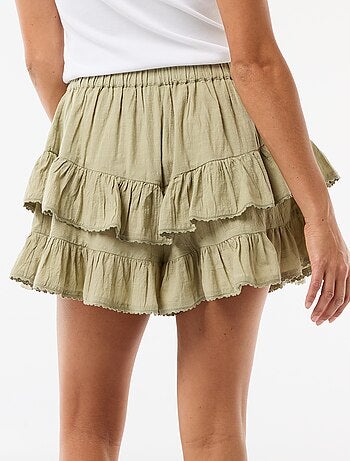 Jupe à étages et à volants