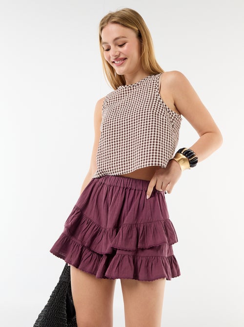 Jupe à étages et à volants - Kiabi