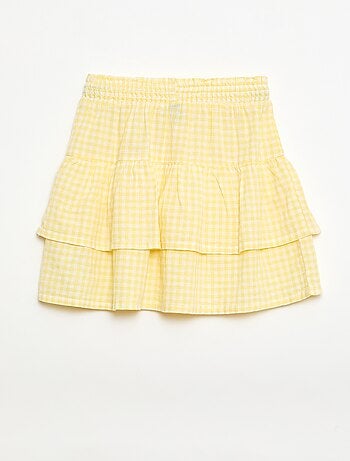 Jupe à volants vichy