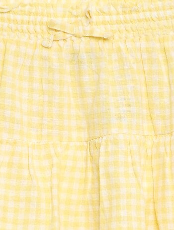 Jupe à volants vichy