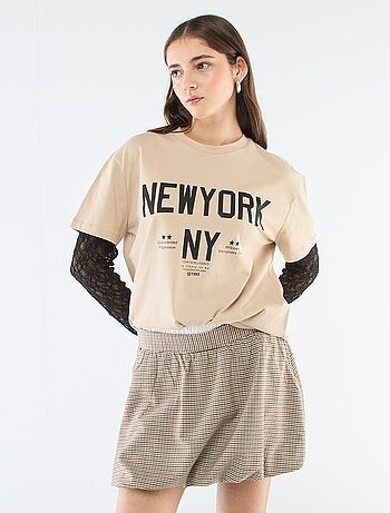 Jupe boule à carreaux