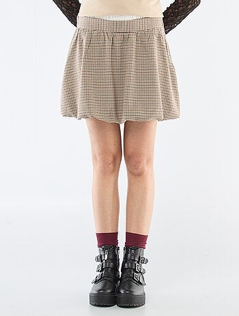 Jupe boule à carreaux