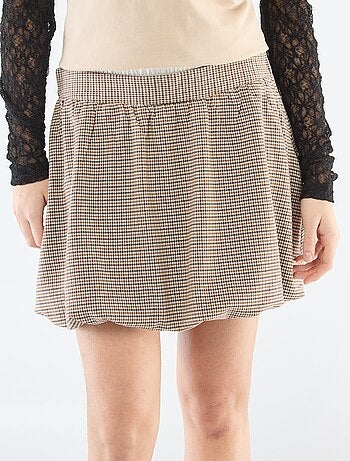 Jupe boule à carreaux