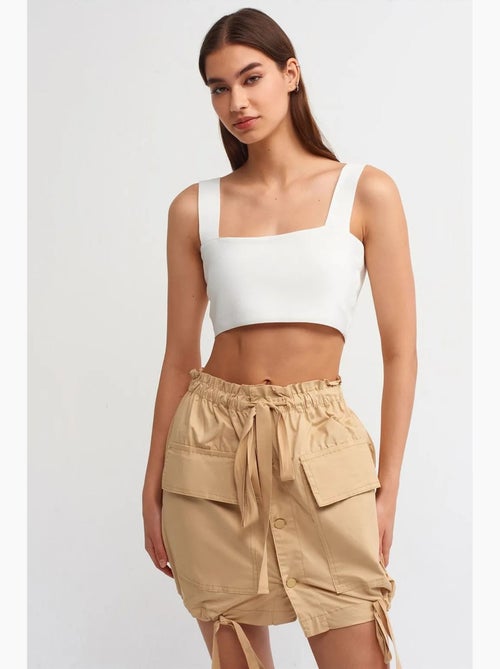 Jupe cargo mini à taille haute dilvin - Kiabi