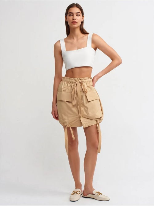 Jupe cargo mini à taille haute dilvin - Kiabi