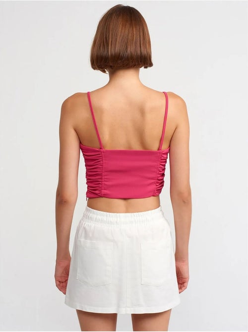 Jupe cargo mini en popeline de coton, taille haute dilvin - Kiabi