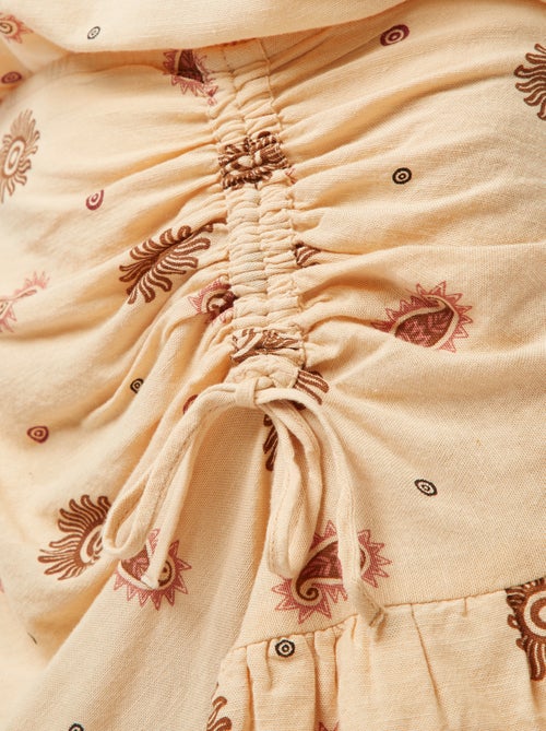 Jupe courte avec base volantée à étages - Kiabi