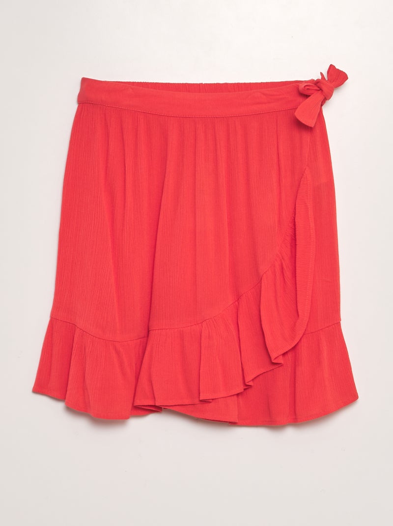 Jupe Marron évasée Kiabi - Taille 38 - En Coton - Longueur 65cm - Très Bon état D'occasion