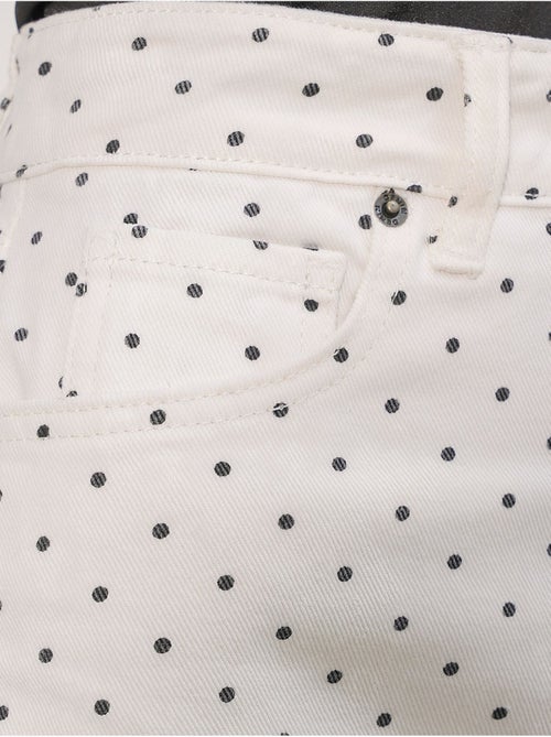 Jupe courte en denim à pois, taille haute bdart - Kiabi