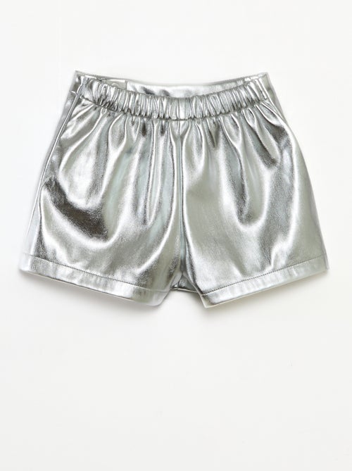 Jupe courte en faux cuir - Kiabi