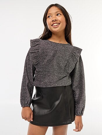 Jupe courte en faux cuir