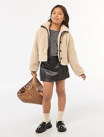 Jupe courte en faux cuir