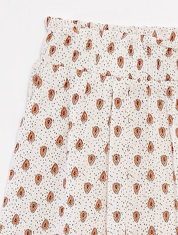 Jupe courte en matière crêpée