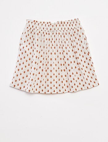 Jupe courte en matière crêpée