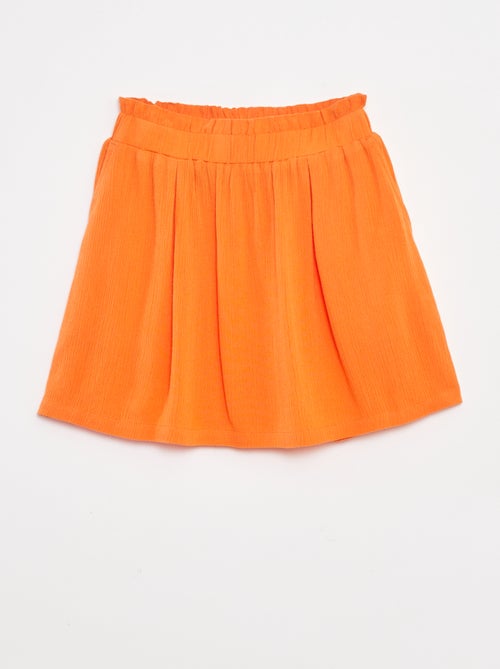Jupe courte en matière crêpée - Kiabi