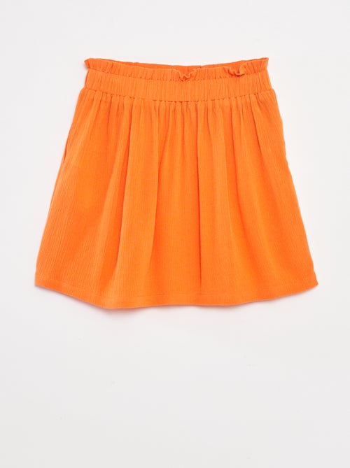 Jupe courte en matière crêpée - Kiabi