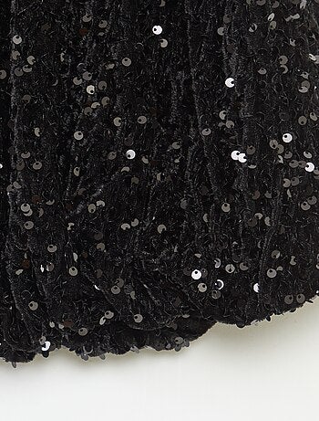 Jupe courte en sequins unie