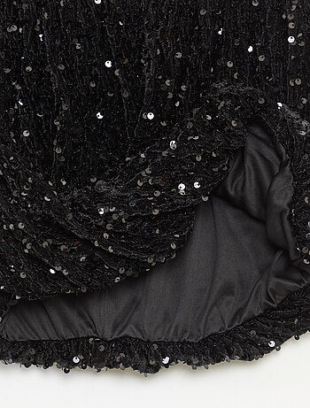 Jupe courte en sequins unie