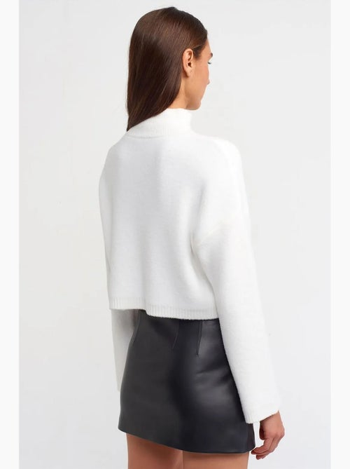 Jupe courte en simili cuir à taille haute dilvin - Kiabi
