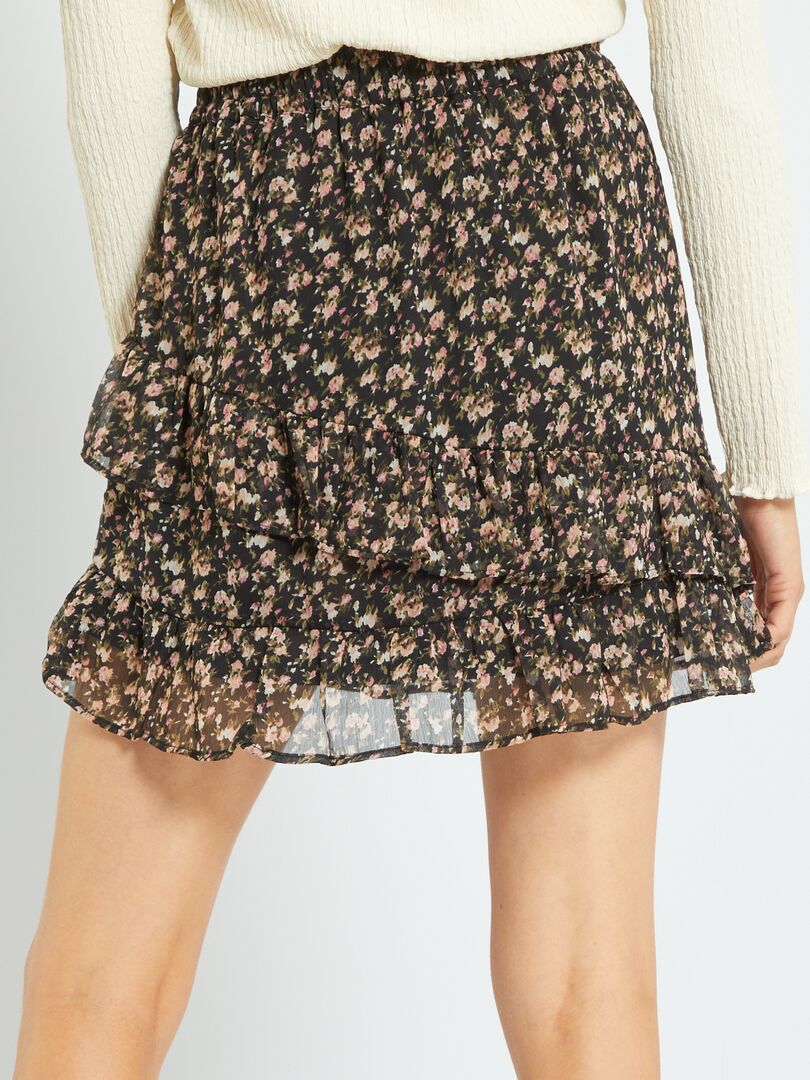 Jupe Longue JDY Femme Taille 8, Motif Fleuri Multicolore, Coupe A-line En Polyester, Très Bon état