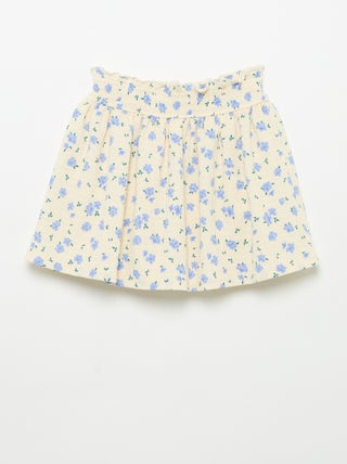 Jupe courte forme patineuse avec short intégré