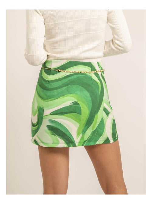 Jupe courte motifs avec ceinture xevry - Kiabi Jupe courte motifs avec ceinture xevry - Kiabi