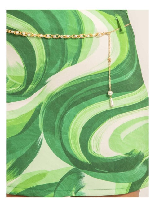 Jupe courte motifs avec ceinture xevry - Kiabi Jupe courte motifs avec ceinture xevry - Kiabi