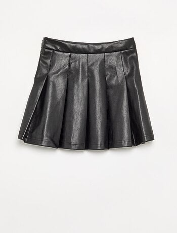 Jupe courte plissée en simili