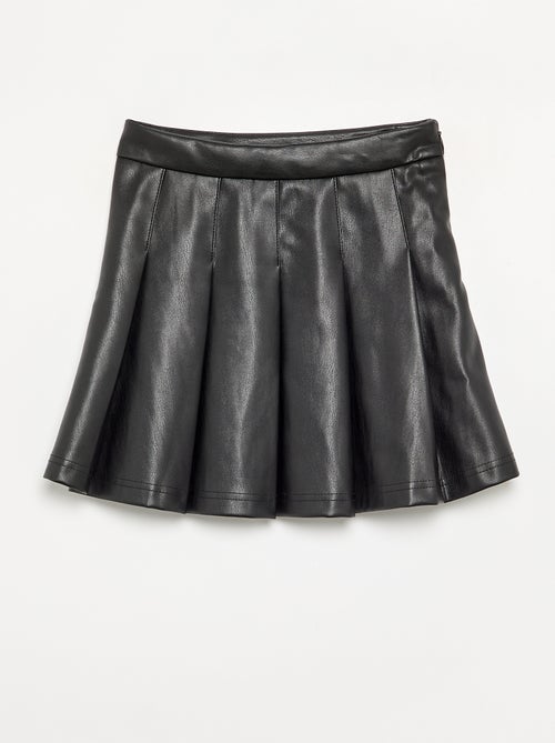 Jupe courte plissée en simili - Kiabi Jupe courte plissée en simili - Kiabi