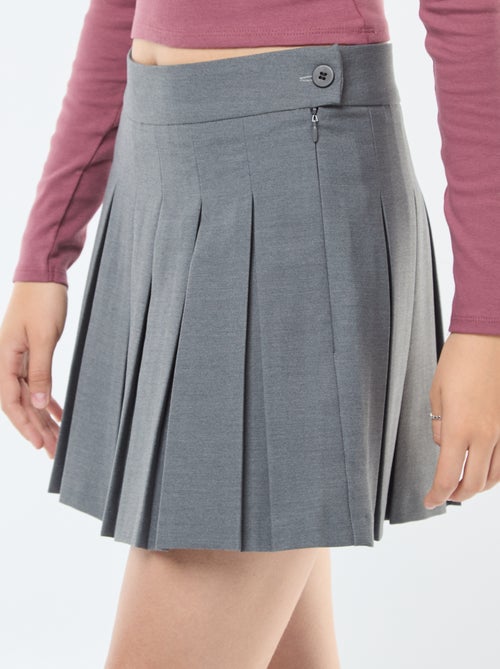 Jupe courte plissée - Kiabi