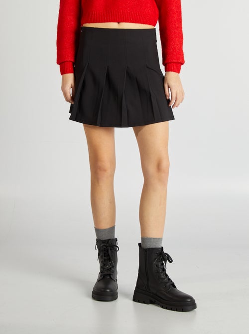 Jupe courte plissée - Kiabi