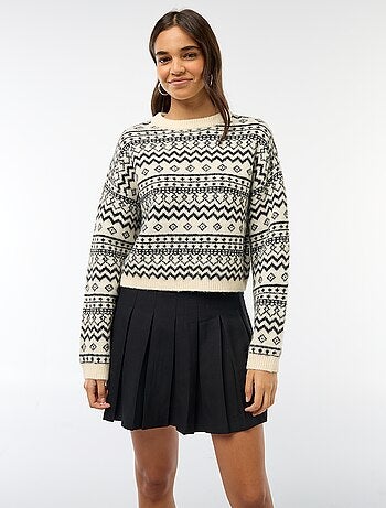 Jupe courte plissée