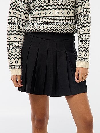 Jupe courte plissée