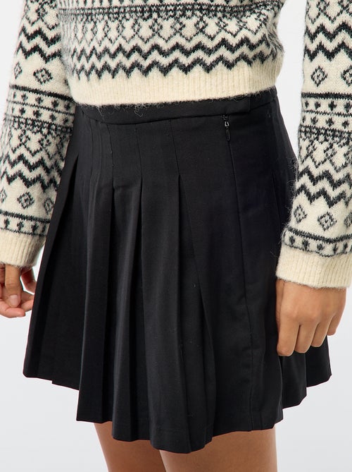 Jupe courte plissée - Kiabi