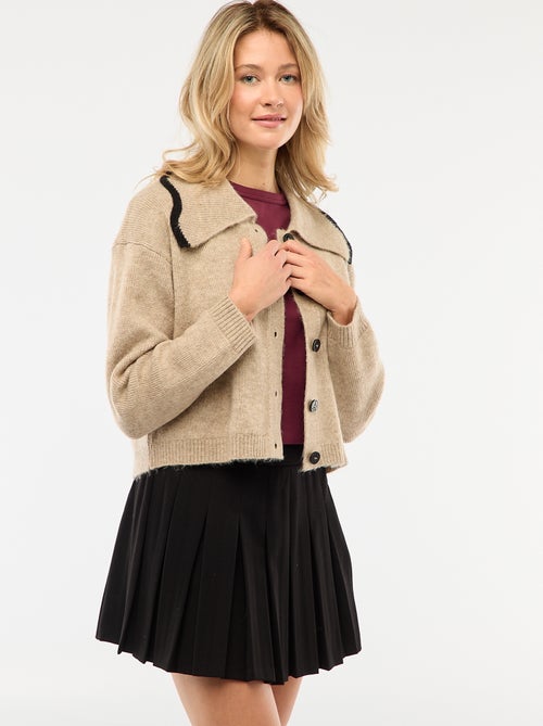 Jupe courte plissée - Kiabi