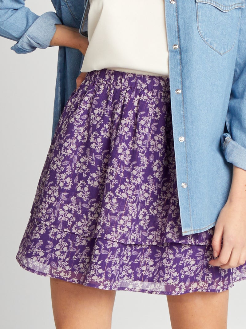 Jupe courte Violet - Kiabi