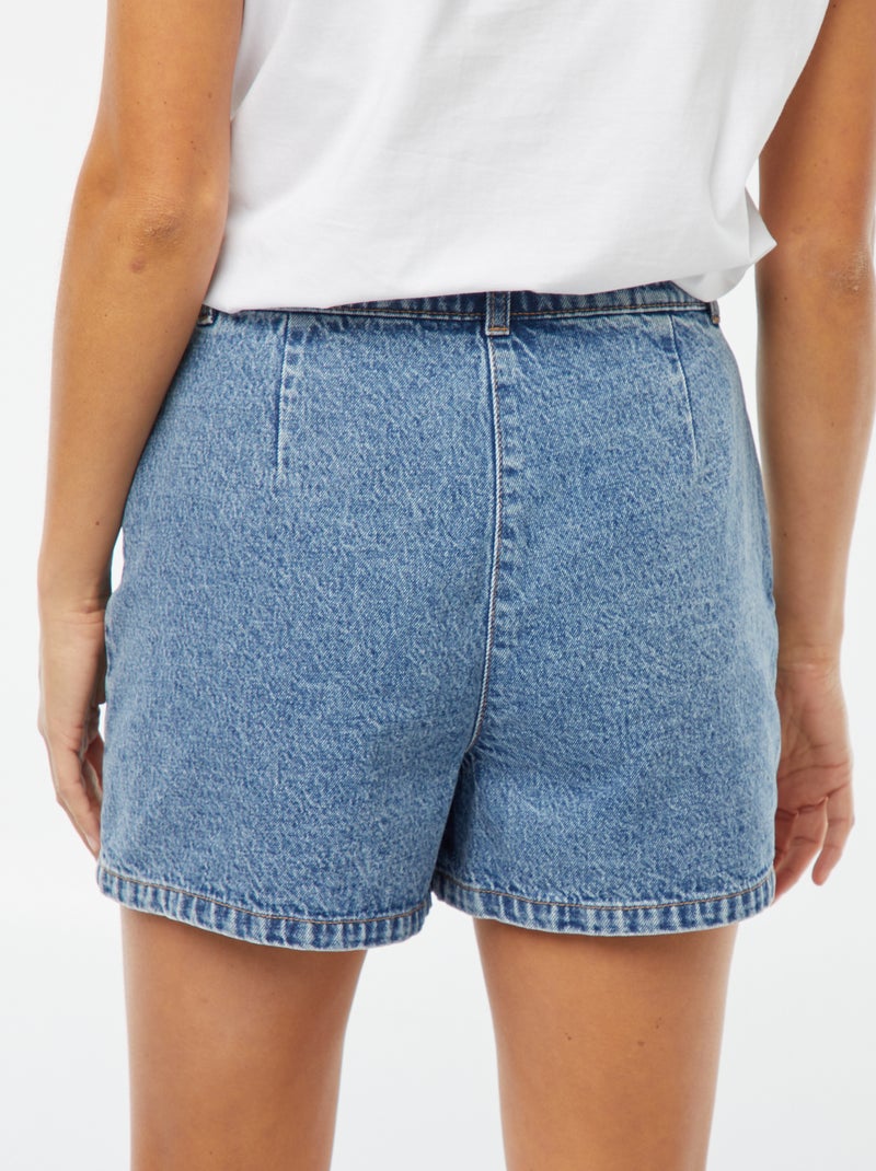 Jupe culotte courte en denim Bleu - Kiabi