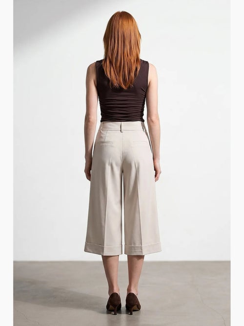 Jupe-culotte taille haute en crêpe dilvin - Kiabi