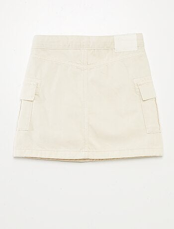 Jupe denim avec poches à rabat